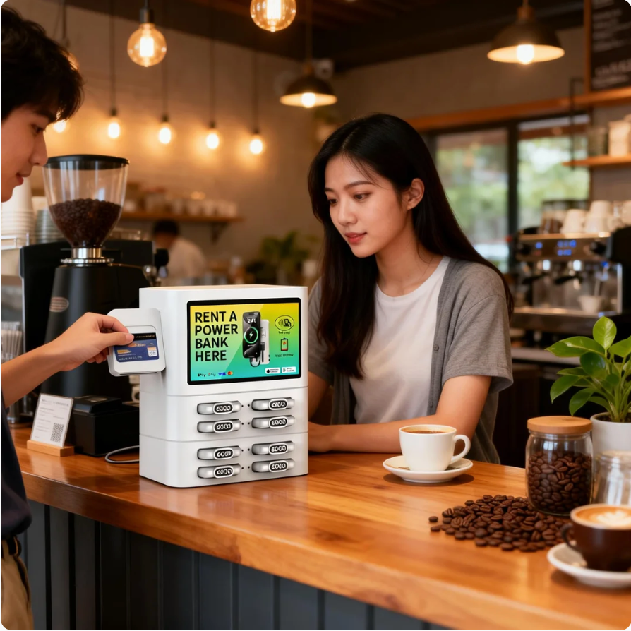 What is the Power Bank Sharing Business? 1 咖啡厅场景图